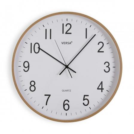 RELOJ PARED MADERA CLARA 50CM