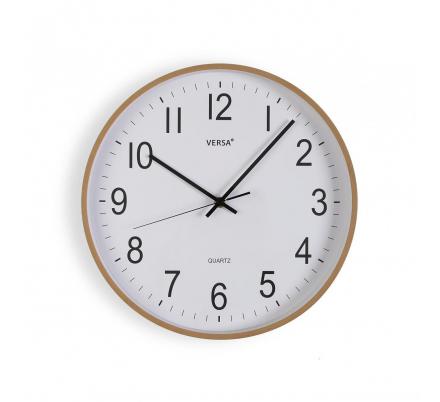 RELOJ PARED MADERA CLARA 35CM