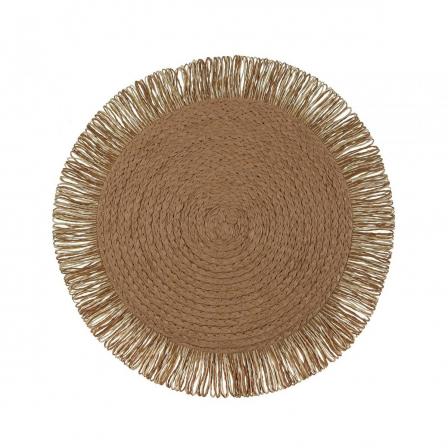 SALVAMANTEL CON  FLECOS MARRON