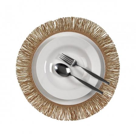 SALVAMANTEL CON  FLECOS MARRON