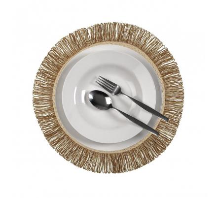 SALVAMANTEL CON  FLECOS BLANCO