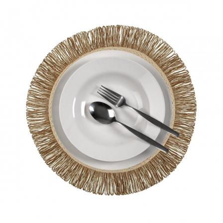SALVAMANTEL CON  FLECOS BLANCO