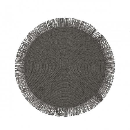 SALVAMANTEL CON  FLECOS GRIS