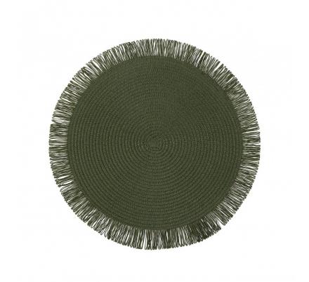 SALVAMANTEL CON  FLECOS VERDE