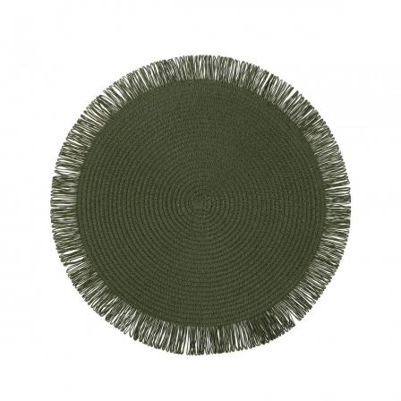SALVAMANTEL CON  FLECOS VERDE