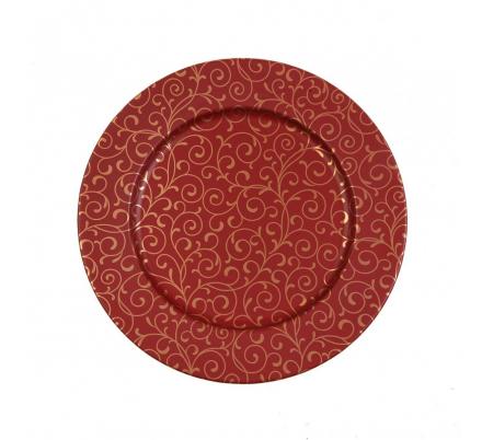 BAJOPLATO SERPENTINE ROJO
