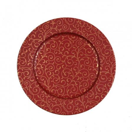 BAJOPLATO SERPENTINE ROJO