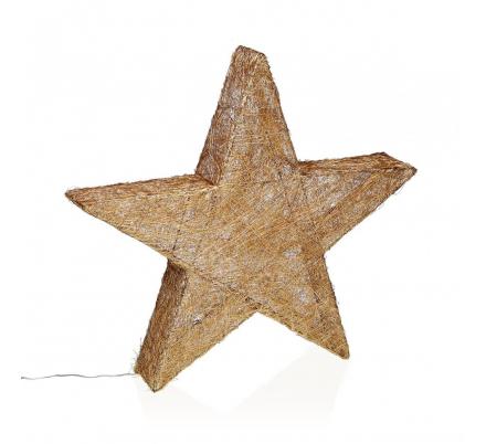 ESTRELLA DORADA EN 3D LUMINOSA 50CM