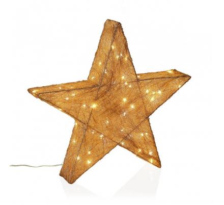 ESTRELLA DORADA EN 3D LUMINOSA 50CM