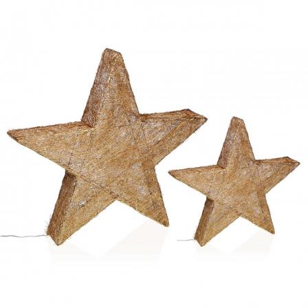 ESTRELLA DORADA EN 3D LUMINOSA 50CM