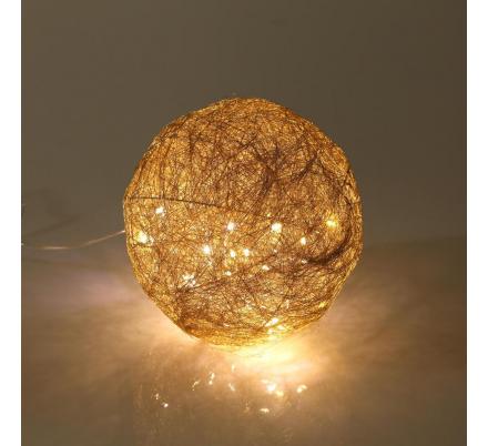BOLA DORADA EN 3D LUMINOSA 15CM