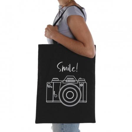 BOLSO COMPRA SMILE NEGRO