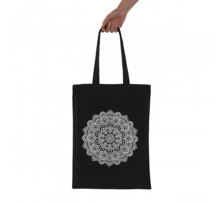 BOLSO COMPRA MANDALA NEGRO