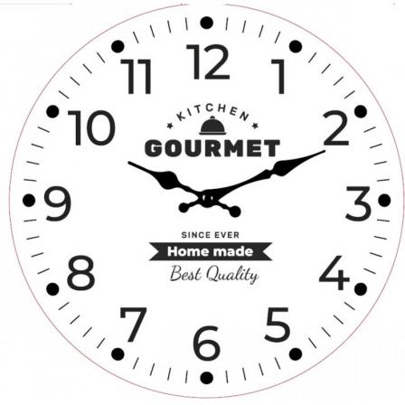 RELOJ DE PARED GOURMET 29CM