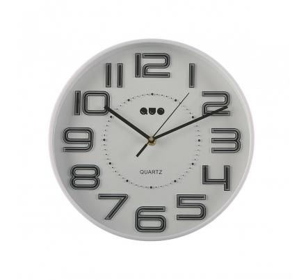 RELOJ PARED BLANCO 30CM DIA
