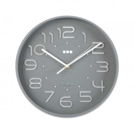RELOJ PARED GRIS 30 CM