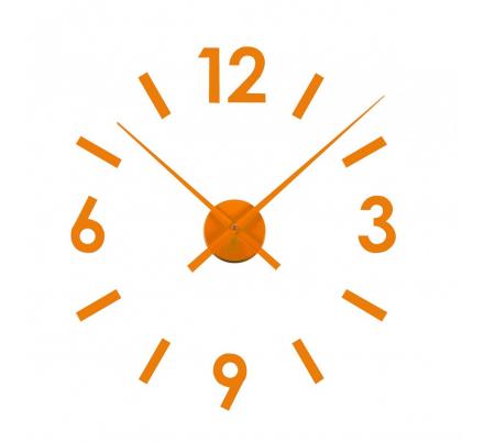 RELOJ PARED PEGATINA NARANJA