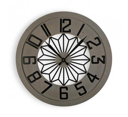 RELOJ PARED MADERA ESTRELLA