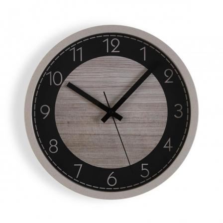 RELOJ ECO MADERA NEGRO 30CM
