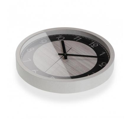 RELOJ ECO MADERA NEGRO 30CM