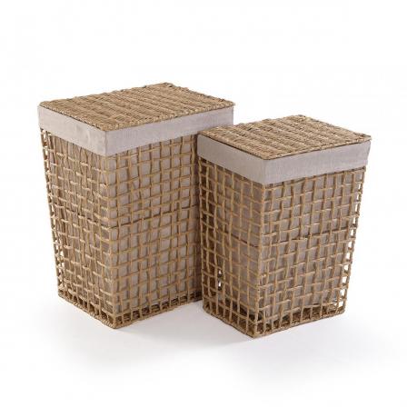 SET DE 2 CESTAS ALTAS MARRÓN NADIR
