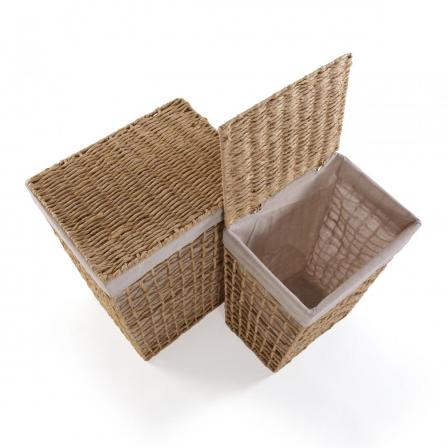 SET DE 2 CESTAS ALTAS MARRÓN NADIR