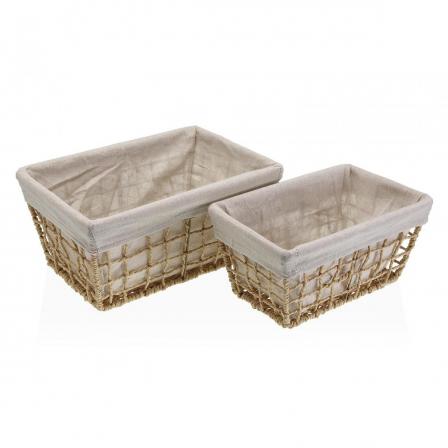 SET DE 2 CESTAS MARRÓN NADIR SIN TAPA