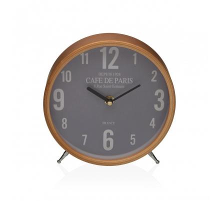 RELOJ DE MESA GRIS CAFÉ DE PARIS 18,5CM