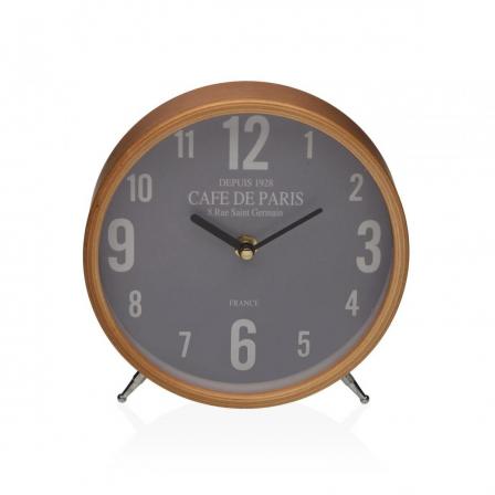 RELOJ DE MESA GRIS CAFÉ DE PARIS 18,5CM