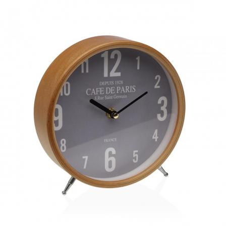 RELOJ DE MESA GRIS CAFÉ DE PARIS 18,5CM