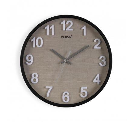 RELOJ DE PARED VESTA NEGRO 30 CM