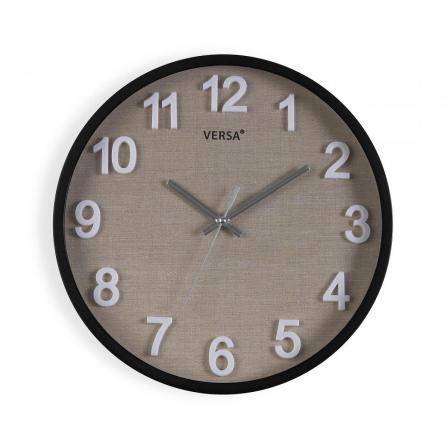RELOJ DE PARED VESTA NEGRO 30 CM