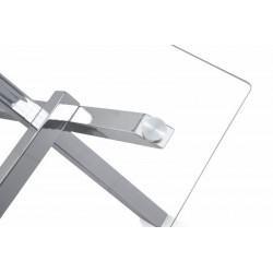 Mesa Centro Acero - Cristal Modelo Diversso 110x60