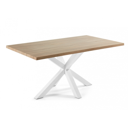 Mesa Arya Estructura Blanca - Tapa Roble 160x90