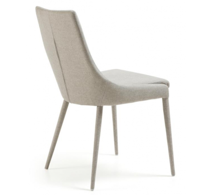 SILLA COMEDOR DANT TELA GRIS CLARO
