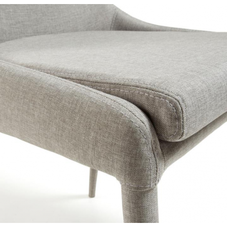 SILLA COMEDOR DANT TELA GRIS CLARO