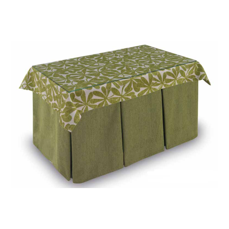 Pack Mesa Camilla Completa Modelo Roc de 110x70 o 120x70 color verde con  tapete Incluido