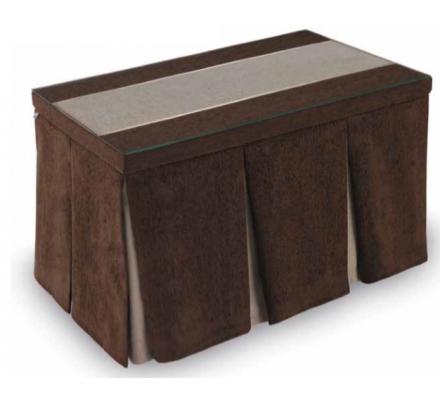 Pack Mesa Camilla Completa Modelo Roc de 110x70 o 120x70 Color chocolate  con tapete esoecial tableado incluido