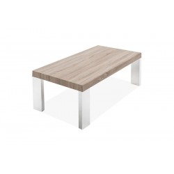 MESA DE CENTRO BÓSFORO MDF-ACERO INOXIDABLE 120X60 VARIOS COLORES