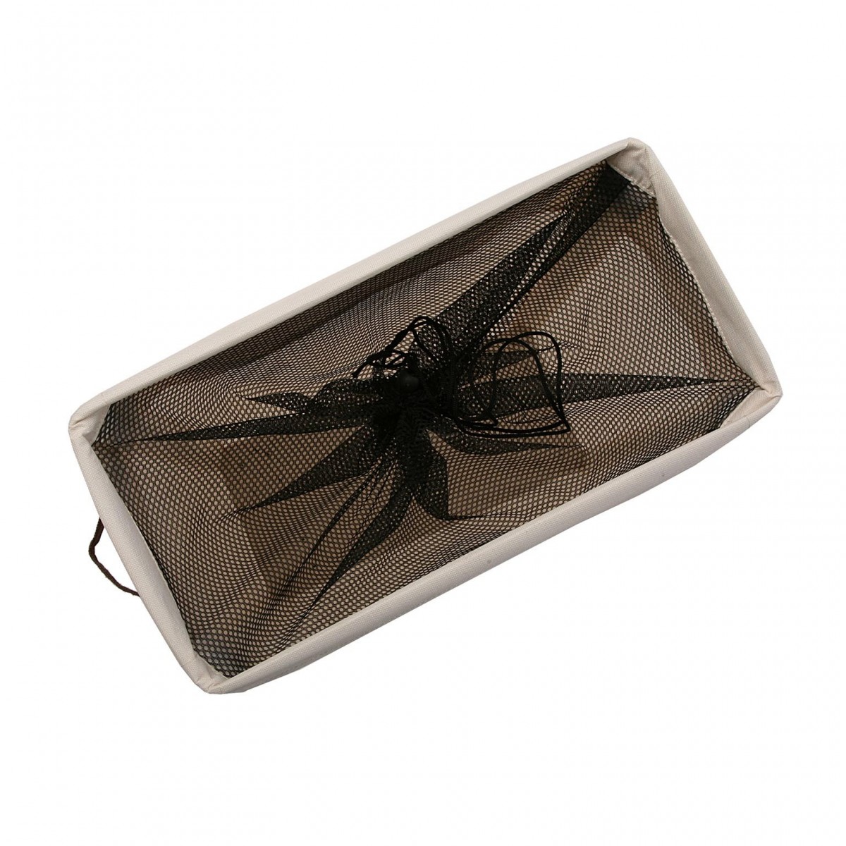 CESTO ROPA RECTA. BEIGE RUEDAS