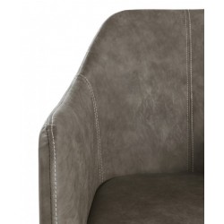 SILLÓN GIRATORIO TAPIZADO MODELO MAURO PATAS METALICAS TERCIOPELO AZUL