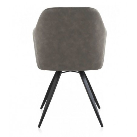 SILLÓN GIRATORIO TAPIZADO MODELO MAURO PATAS METALICAS TERCIOPELO AZUL