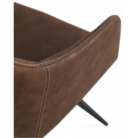 SILLÓN GIRATORIO TAPIZADO MODELO MAURO PATAS METALICAS TERCIOPELO AZUL