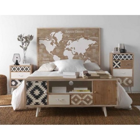 COMODA / APARADOR MADERA DE ABETO MODELO BLACK 107X35,5X81