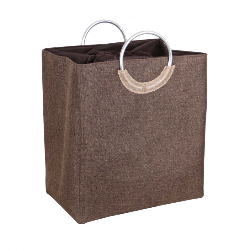 CESTA ROPA DOBLE MARRON