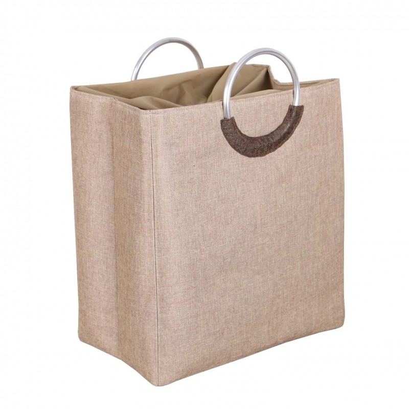 CESTA ROPA DOBLE BEIGE