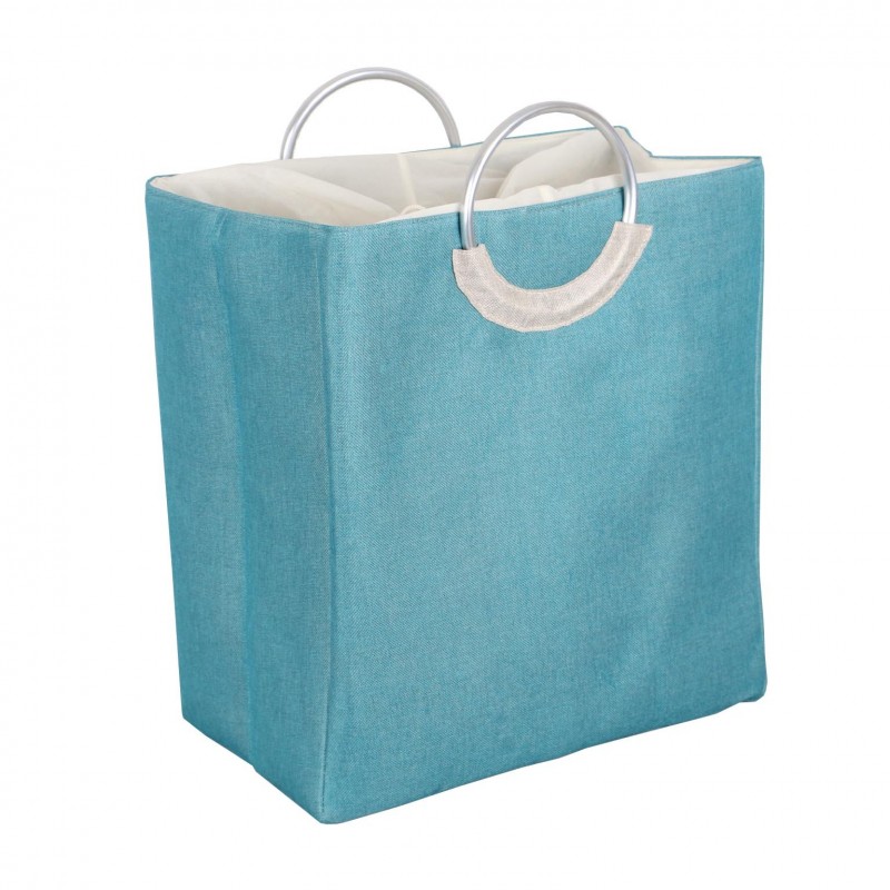 CESTA ROPA DOBLE AZUL