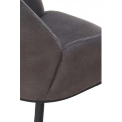 SILLÓN GIRATORIO TAPIZADO MODELO MAURO PATAS METALICAS TERCIOPELO AZUL