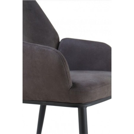 SILLÓN GIRATORIO TAPIZADO MODELO MAURO PATAS METALICAS TERCIOPELO AZUL