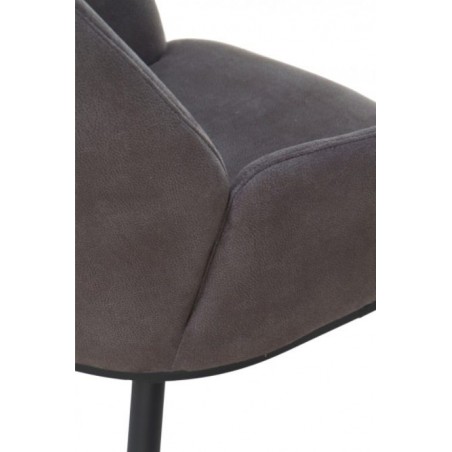 SILLÓN GIRATORIO TAPIZADO MODELO MAURO PATAS METALICAS TERCIOPELO AZUL